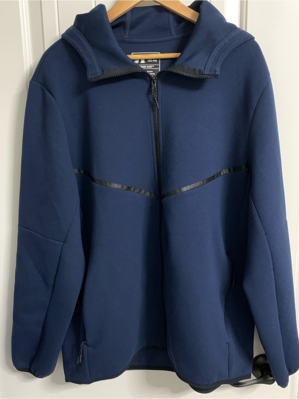 Men's Russell Fushion Knit Navy Full-Zip Lightweight Shirt Jacket